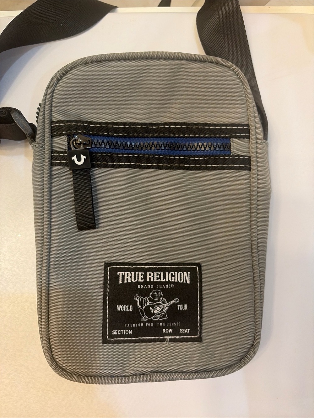 True Religion Men's Gray Crossbody Unisex